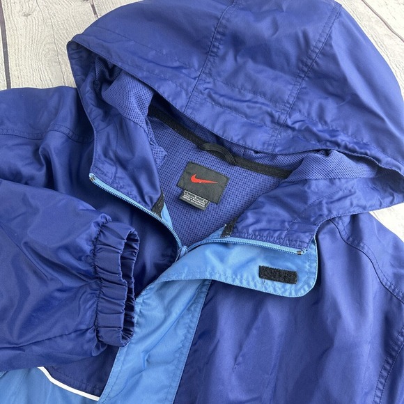 Vintage 90's Nike Navy‎ Windbreaker Jacket Size Large - Picture 1 of 12